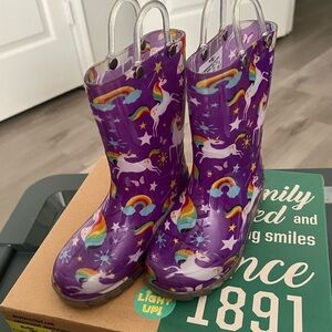 Western Chief Purple Unicorn Kids Boots